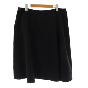 Leilian フレアスカート ひざ丈 大きいサイズ 17 3L 黒 ブラック