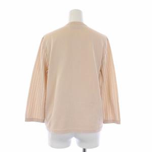 Salvatore Ferragamo アンサンブルニット 七分袖カーディガン ノースリーブカットソー ストライプ M ベージュ