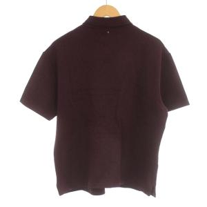VALENTINO ポロシャツ 半袖 ストレッチ ニット M ボルドー