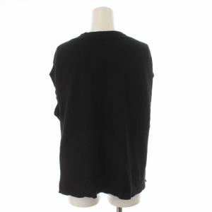 MARGARET HOWELL 20SS ベスト カットソー ニット Vネック プルオーバー フレンチスリーブ 2 M 黒 ブラック