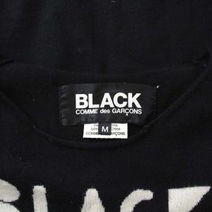 BLACK COMME des GARCONS ニット セーター 長袖 ロゴ クルーネック M 黒 ブラック