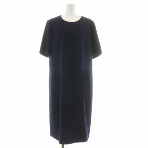 ワンピース ロング 半袖 13 XL 紺 ネイビー