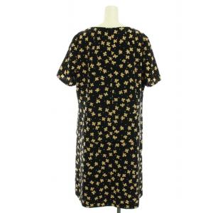 Leilian オリジナル ORIGINAL ワンピース ひざ丈 半袖 花柄 ドット柄 大きいサイズ 13+ XXL 黒 ブラック ベージュ