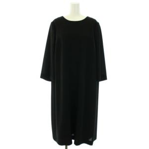 オリジナル ORIGINAL ワンピース ひざ丈 長袖 大きいサイズ 13+ XXL 黒 ブラック