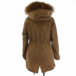 23区 マルチWAYタフタ コート ジップアップ フード ライナーダウン付き 小さいサイズ 32 XXS 茶 ブラウン CMWSHW0402