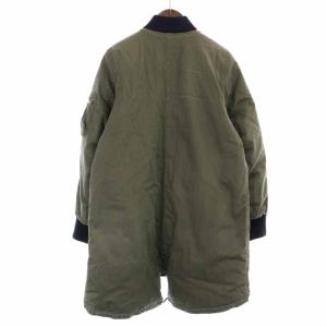 DIESEL ダウンコート ミリタリーコート ロング ジップアップ XS カーキ