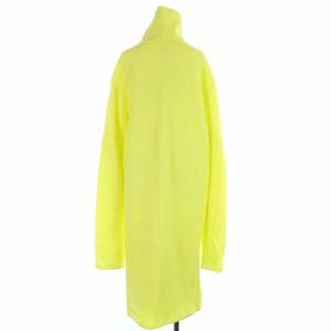 MM6 Maison Margiela 18AW ハイネックスリットワンピース ロング ジップスリット 長袖 L 黄色 イエロー