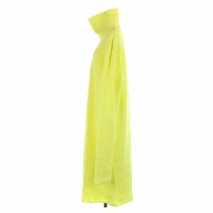 MM6 Maison Margiela 18AW ハイネックスリットワンピース ロング ジップスリット 長袖 L 黄色 イエロー