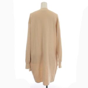 Cruciani カーディガン ロング コットン ニットフリンジ 40 M ピンクベージュ