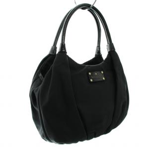 kate spade new york スモールカレン Small Karen ハンドバッグ ナイロン ロゴプレート 黒 ブラック S363