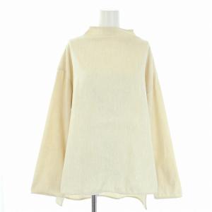 22AW VELOR CORDUROYS HIGH NECK TOP カットソー 長袖 F 白 アイボリー ベージュ