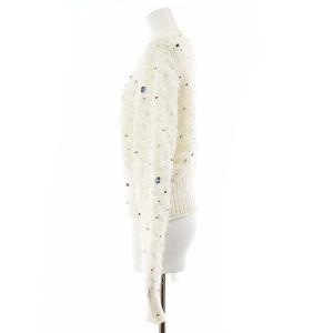 AKIRANAKA 22AW STUDIOUS別注 EX.BEAD EMBROIDERY KNIT ビーズ アイボリー