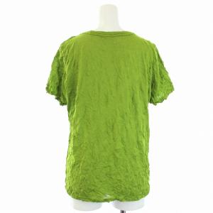 me ISSEY MIYAKE カットソー Tシャツ 半袖 シワ加工 緑 グリーン MI74JK439