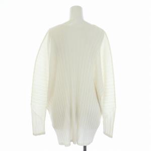 PLEATS PLEASE ISSEY MIYAKE イッセイミヤケ カットソー プリーツ シアー 長袖 3 白