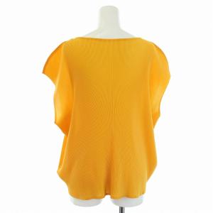 PLEATS PLEASE ISSEY MIYAKE イッセイミヤケ 20SS カットソー プリーツ ノースリーブ 3 L 黄色 イエロー