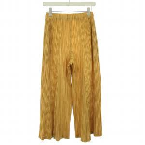 PLEATS PLEASE ISSEY MIYAKE イッセイミヤケ ワイドパンツ スラックス プリーツ 3 マスタード PP83-JF433