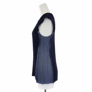 PLEATS PLEASE ISSEY MIYAKE イッセイミヤケ 21SS セットアップ ノースリーブカットソー ワイドパンツ 3 2 L M 紺