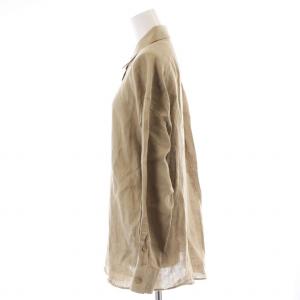 Deuxieme Classe ブラウス シャツ 長袖 薄手 リネン F ベージュ