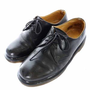 カジュアルシューズ レザー レースアップ 3ホール 24.5cm 黒 ブラック