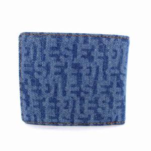 DIESEL デニム 二つ折り財布 ロゴ 青 ブルー タグ付き