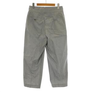 MARGARET HOWELL 19SS ワイドパンツ スラックス センタータック ストライプ 3 L ライトグレー