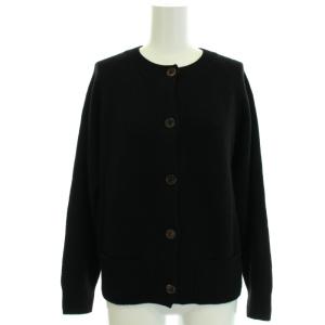 ウールカシミヤニット WOOL CASHMERE KNIT ニットカーディガン 長袖 ウール カシミヤ混 2 M 黒 ブラック