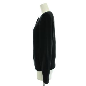 MARGARET HOWELL ウールカシミヤニット WOOL CASHMERE KNIT ニットカーディガン 長袖 ウール カシミヤ混 2 M 黒 ブラック