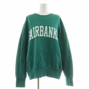 スウェット トレーナー 長袖 ロゴ 裏起毛 緑 グリーン