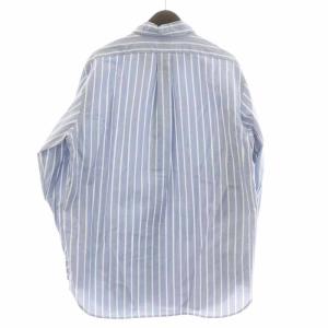 Brooks Brothers REGENT USA製 ボタンダウンシャツ 長袖 ストライプ 16.5-32 L 青 ブルー 白 ホワイト