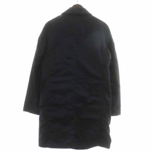Aquascutum ステンカラーコート ミドル 中綿ライナー付き 38 L 紺 ネイビー