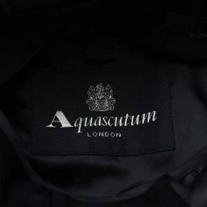 Aquascutum ステンカラーコート ミドル 中綿ライナー付き 38 L 紺 ネイビー