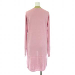 VALENTINO ロングカーディガン ニット 長袖 シルク カシミヤ混 44 XL ピンク ゴールド