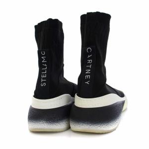 STELLA McCARTNEY Loop sneakers ループ ニットソックススニーカー 38 25cm 黒 白 ブラック ホワイト