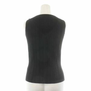 ISSEY MIYAKE WHITE LABEL タンクトップ プリーツ フリル 2 M 黒 ブラック