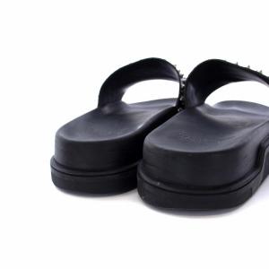 Christian Louboutin Pool Fun スパイク サンダル フラット スタッズ レザー 41.5 黒