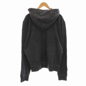 DIESEL パーカー スウェット ジップアップ プリント 長袖 XL グレー