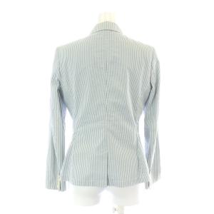 RALPH LAUREN テーラードジャケット シングル ストライプ 9 M 水色 白 ホワイト
