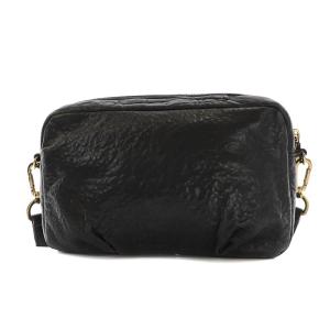 TORY BURCH ショルダーバッグ ポシェット 斜めがけ チェーン ロゴ レザー 黒 ブラック ゴールド