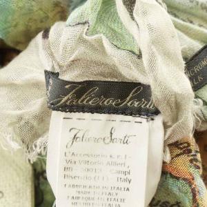 Faliero Sarti 大判ストール マフラー 地図柄 シルク混 マルチカラー