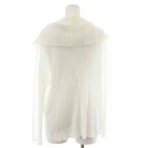 PLEATS PLEASE ISSEY MIYAKE カーディガン ブラウス  長袖 シースルー 3  ホワイト