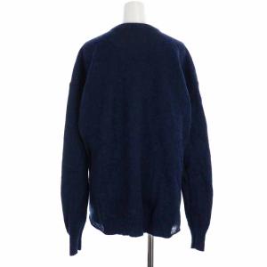 Acne Studios 14AW ニット セーター プルオーバー ウール モヘヤ混 シアー シースルー 切替 長袖 XXS 青 ブルー DEMI MIX