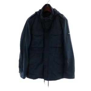 BORBONE バーボン ミリタリージャケット ブルゾン ダウンライナー付き 4 XL 紺 ネイビー MTA17S4429
