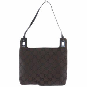 GUCCI ワンショルダーバッグ キャンバス レザー GG柄 茶 ブラウン 001 1793 3099