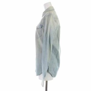 RRL USED加工 デニム コンチョボタン シャンブレーシャツ