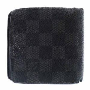 LOUIS VUITTON ダミエグラフィット ポルトフォイユ マルコ 財布 二つ折り 黒 ブラック N62664