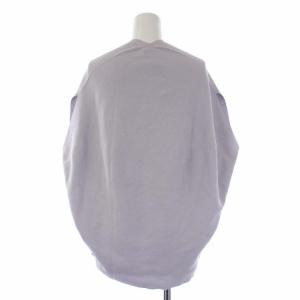 IENA 20SS コットンストレッチ コクーンVネックプルオーバー ニット カットソー 半袖 紫 パープル タグ付き