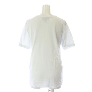 agnes b. F.et H. Tシャツ カットソー 半袖 クルーネック ロゴプリント S 白 ホワイト 黒 ブラック