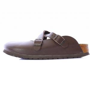 BIRKENSTOCK Birki ビルキー ローリー ビルコフロー コンフォートサンダル スリッポン レザー 37 24cm 茶 ブラウン