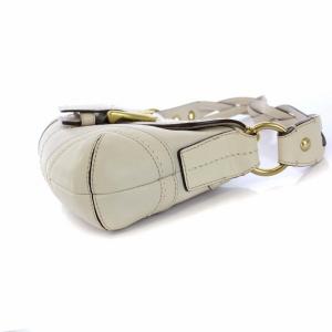 COACH ソーホー ブレイデッド レザー スモールフラップ ハンドバッグ アイボリー 10317