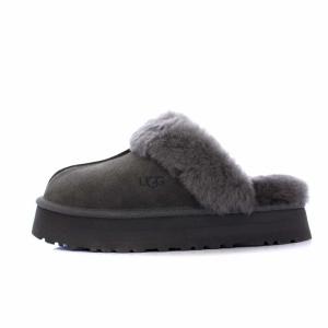UGG australia DISQUETTE ディスケット ムートン サンダル スリッパ フラット US8 25cm グレー 1122550
